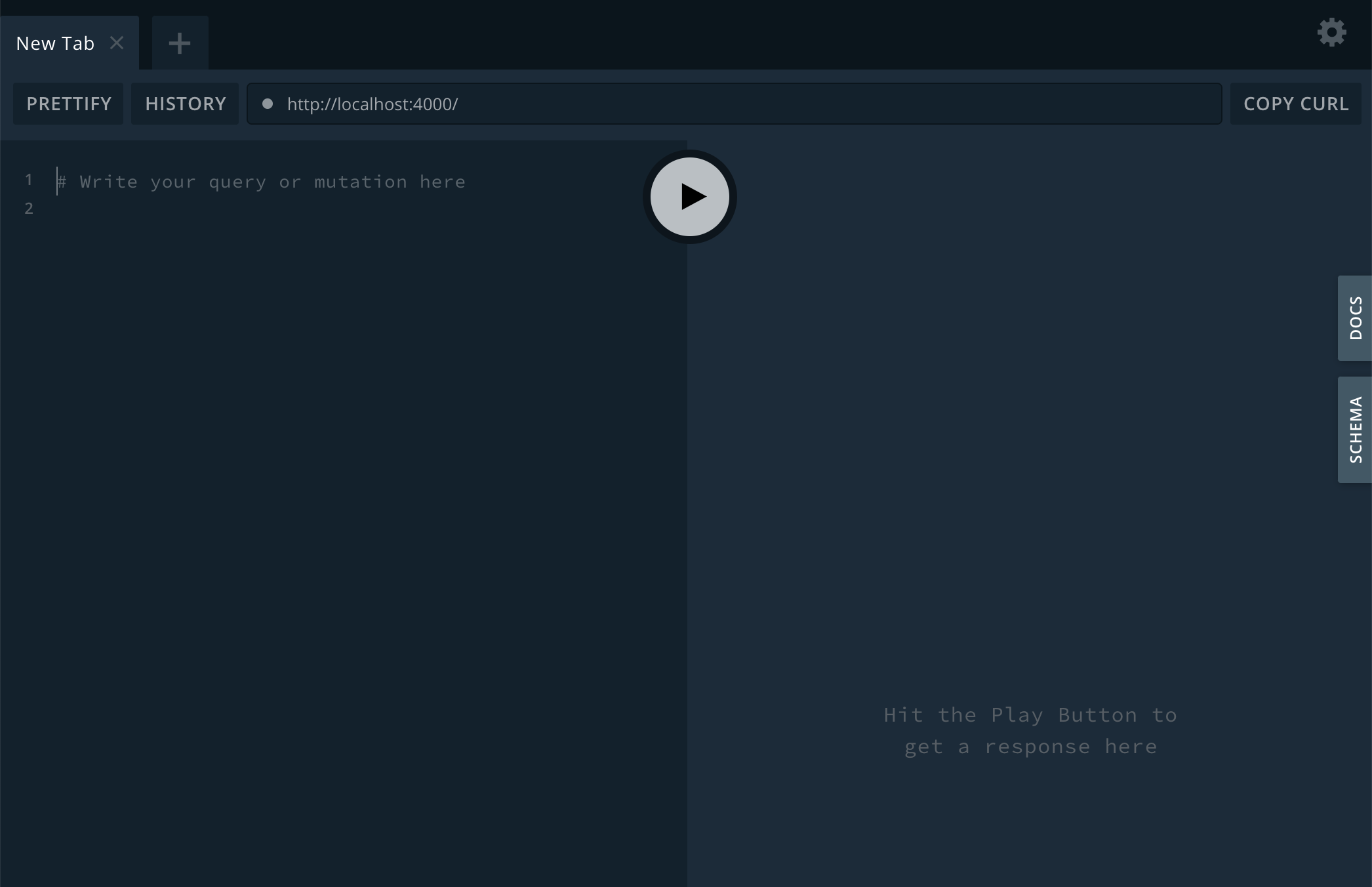 A default Apollo server web view